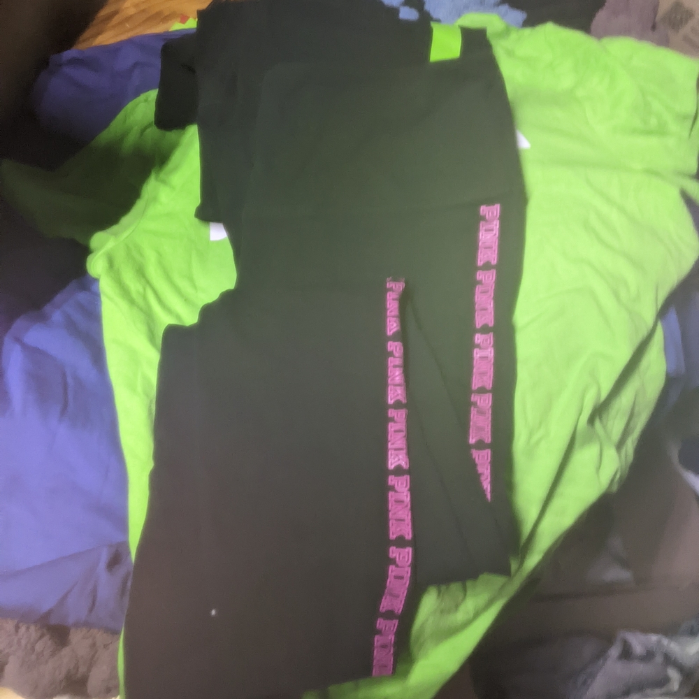 Black Kids Shirt with Pink Logo